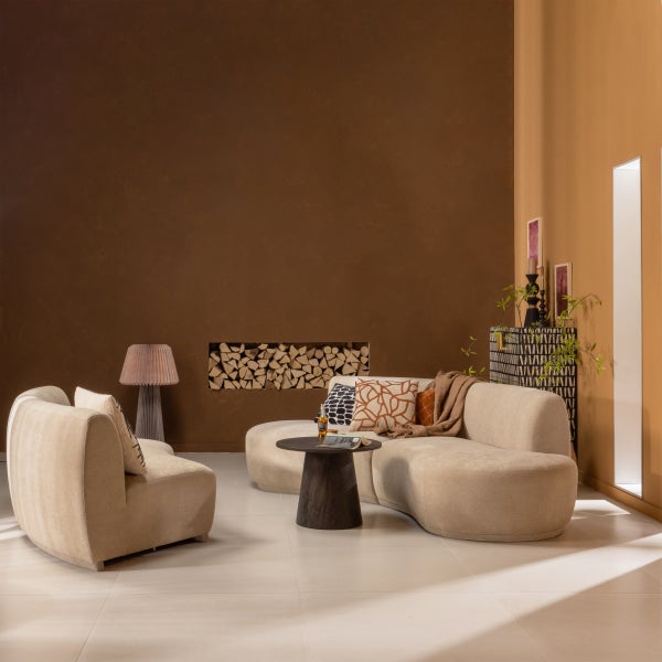 De Eekhoorn MAAN SALONTAFEL MDF DONKERBRUIN 40XØ80 CM