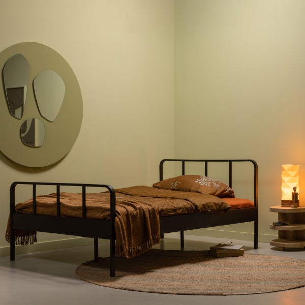 De Eekhoorn MEES BED TWIJFELAAR METAAL ZWART 120X200 CM