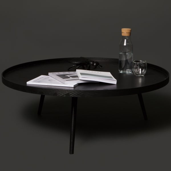 De Eekhoorn MESA BIJZETTAFEL XXL HOUT ZWART 36xØ100