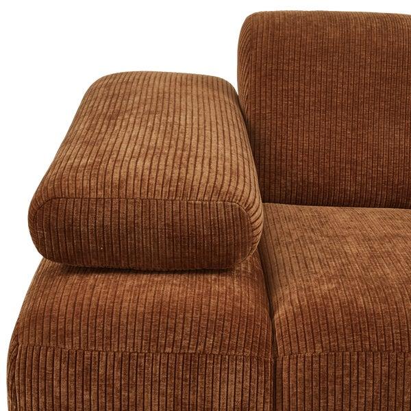 De Eekhoorn MOJO 1-ZITS ELEMENT ARM LINKS RIBSTOF ROESTBRUIN