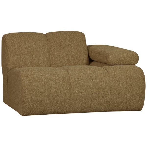 de eekhoorn MOJO 1-ZITS ELEMENT ARM RECHTS BOUCLÉ GEEL/BRUIN MELANGE