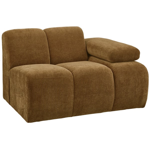 de eekhoorn MOJO 1-ZITS ELEMENT ARM RECHTS RIBSTOF HONINGGEEL