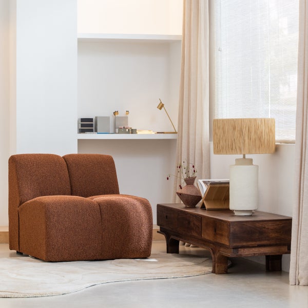 De Eekhoorn MOJO 1-ZITS ELEMENT BOUCLÉ ROESTBRUIN MELANGE