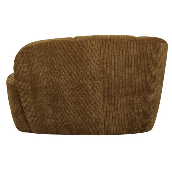 De Eekhoorn MOJO 2-ZITS BANKJE LINKS RIBSTOF HONINGGEEL