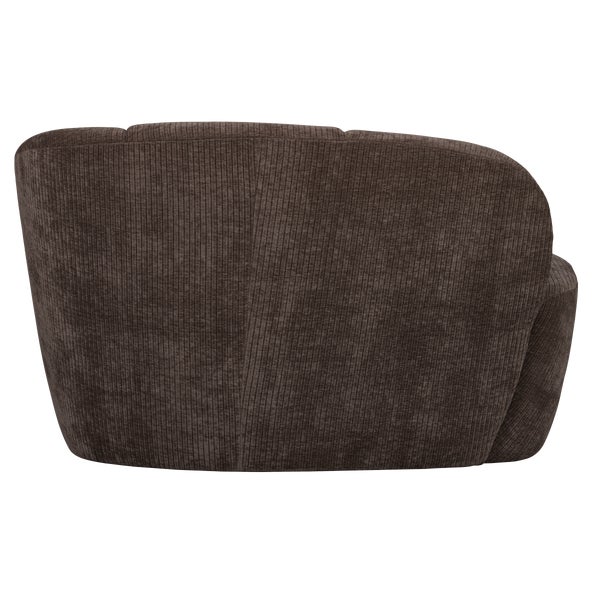 De Eekhoorn MOJO 2-ZITS BANKJE RECHTS RIBSTOF BRUIN