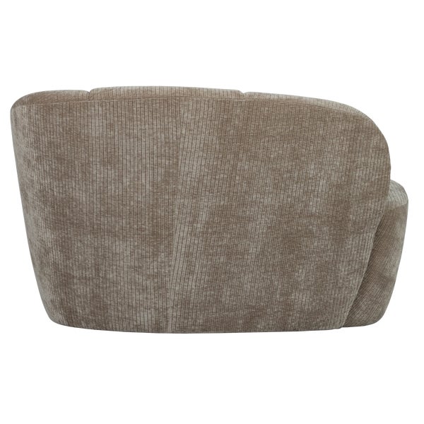 De Eekhoorn MOJO 2-ZITS BANKJE RECHTS RIBSTOF DONKERZAND