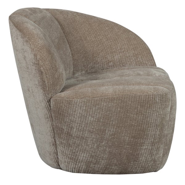 de eekhoorn MOJO 2-ZITS BANKJE RECHTS RIBSTOF DONKERZAND