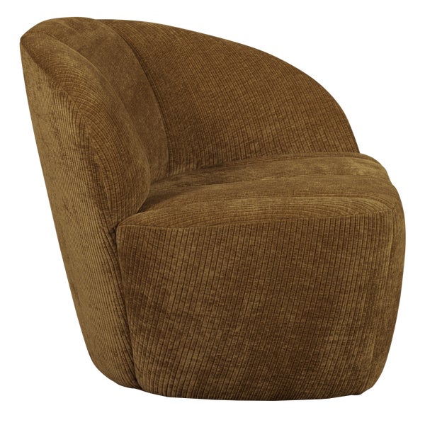 de eekhoorn MOJO 2-ZITS BANKJE RECHTS RIBSTOF HONINGGEEL