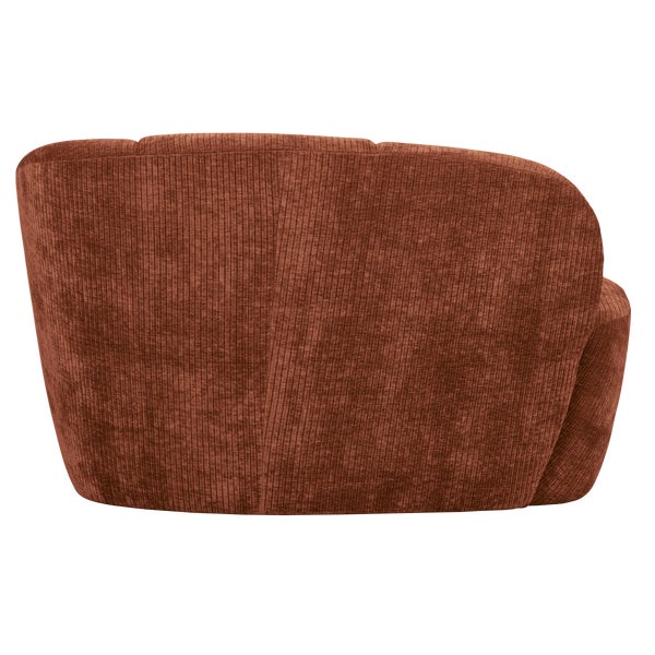 De Eekhoorn MOJO 2-ZITS BANKJE RECHTS RIBSTOF ROESTBRUIN