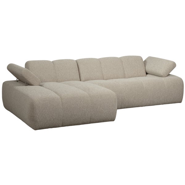 de eekhoorn MOJO CHAISE LONGUE BANK LINKS BOUCLÉ BEIGE MELANGE