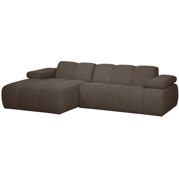 De Eekhoorn MOJO CHAISE LONGUE BANK LINKS BOUCLÉ BRUIN MELANGE
