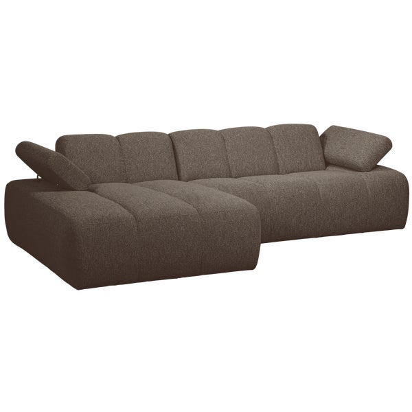 de eekhoorn MOJO CHAISE LONGUE BANK LINKS BOUCLÉ BRUIN MELANGE