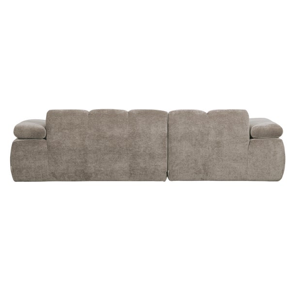 De Eekhoorn MOJO CHAISE LONGUE BANK LINKS RIBSTOF DONKERZAND