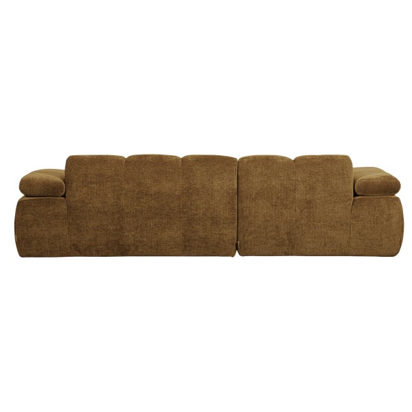 De Eekhoorn MOJO CHAISE LONGUE BANK LINKS RIBSTOF HONINGGEEL