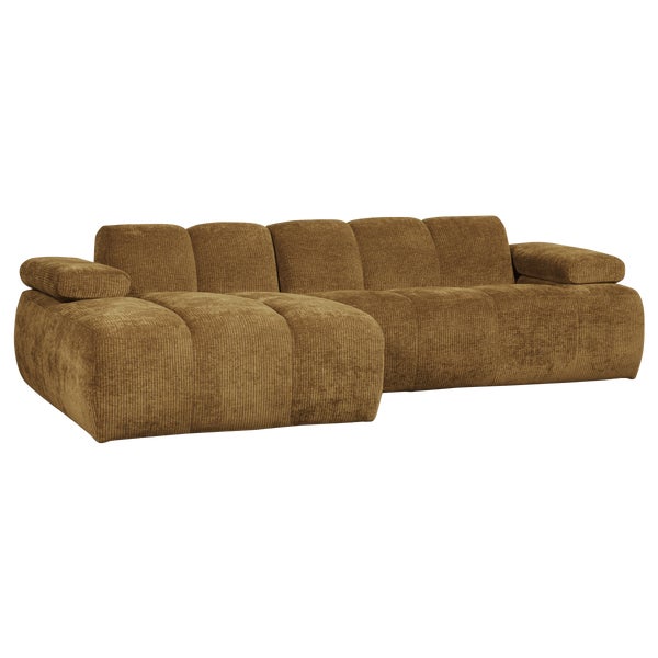 de eekhoorn MOJO CHAISE LONGUE BANK LINKS RIBSTOF HONINGGEEL