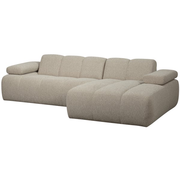 De Eekhoorn MOJO CHAISE LONGUE BANK RECHTS BOUCLÉ BEIGE MELANGE