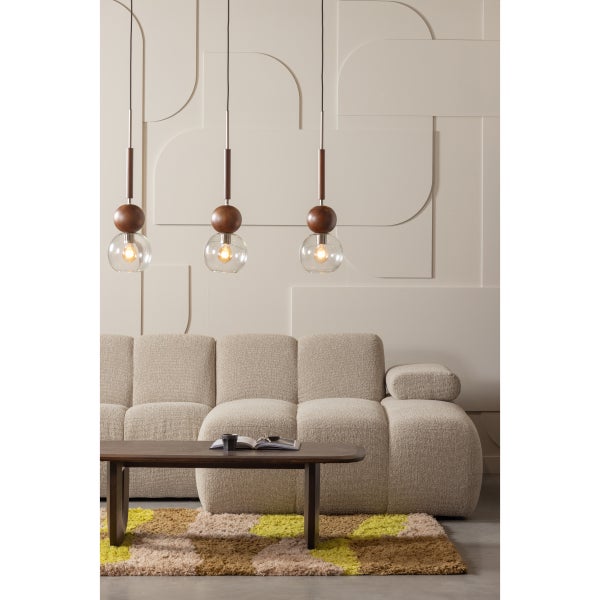 De Eekhoorn MOJO CHAISE LONGUE BANK RECHTS BOUCLÉ BEIGE MELANGE