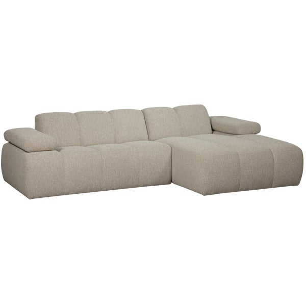 de eekhoorn MOJO CHAISE LONGUE BANK RECHTS BOUCLÉ BEIGE MELANGE