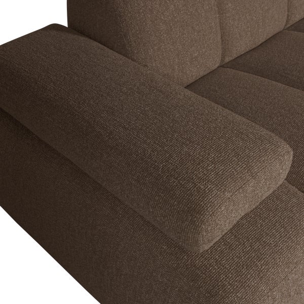 De Eekhoorn MOJO CHAISE LONGUE BANK RECHTS BOUCLÉ BRUIN MELANGE