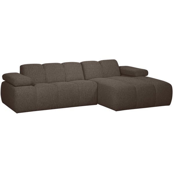 de eekhoorn MOJO CHAISE LONGUE BANK RECHTS BOUCLÉ BRUIN MELANGE