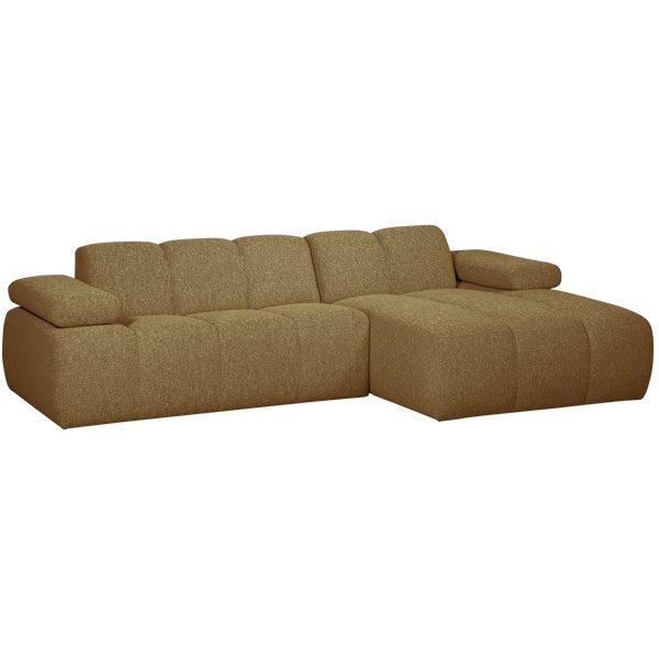 de eekhoorn MOJO CHAISE LONGUE BANK RECHTS BOUCLÉ GEEL BRUIN MELANGE
