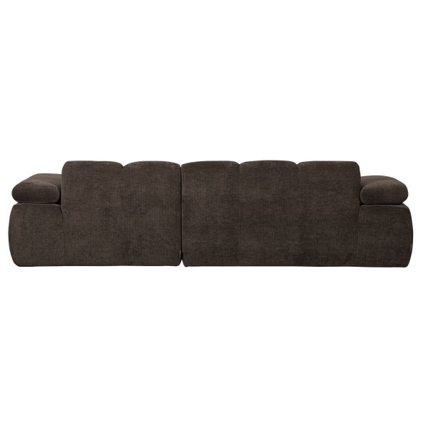 De Eekhoorn MOJO CHAISE LONGUE BANK RECHTS RIBSTOF BRUIN