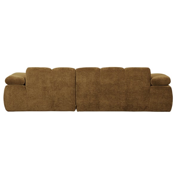 De Eekhoorn MOJO CHAISE LONGUE BANK RECHTS RIBSTOF HONINGGEEL