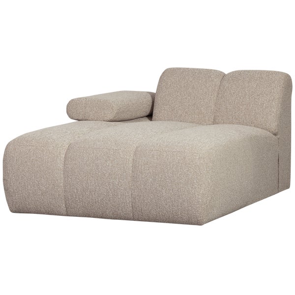 De Eekhoorn MOJO CHAISE LONGUE ELEMENT LINKS BOUCLÉ BEIGE MELANGE