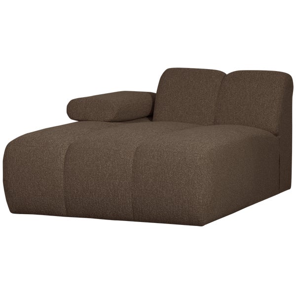 De Eekhoorn MOJO CHAISE LONGUE ELEMENT LINKS BOUCLÉ BRUIN MELANGE