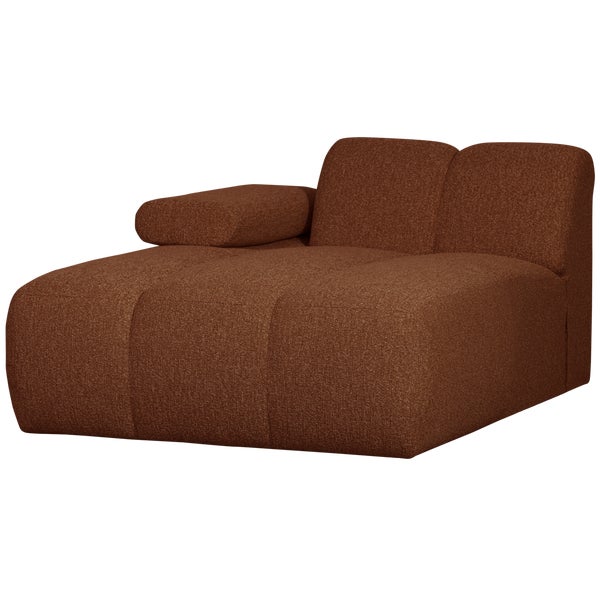 De Eekhoorn MOJO CHAISE LONGUE ELEMENT LINKS BOUCLÉ ROESTBRUIN MELANGE