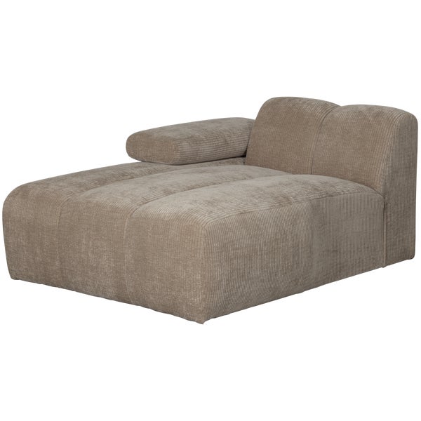 De Eekhoorn MOJO CHAISE LONGUE ELEMENT LINKS RIBSTOF DONKERZAND