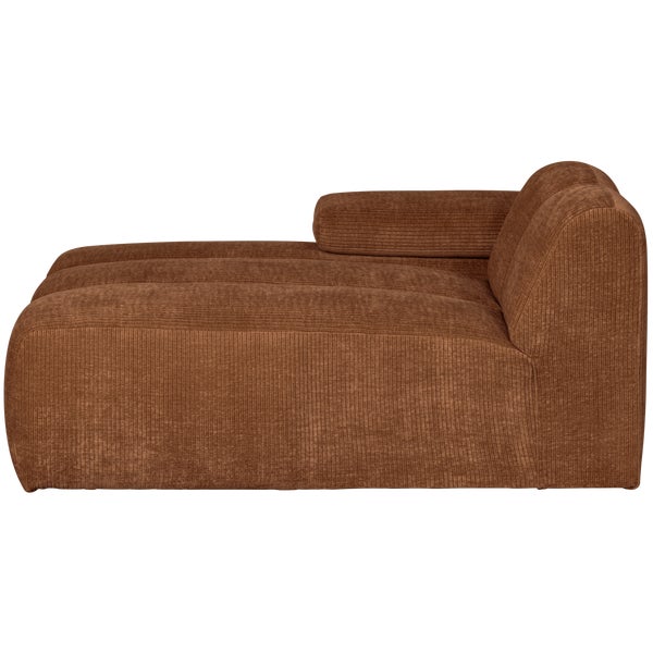 de eekhoorn MOJO CHAISE LONGUE ELEMENT LINKS RIBSTOF ROESTBRUIN