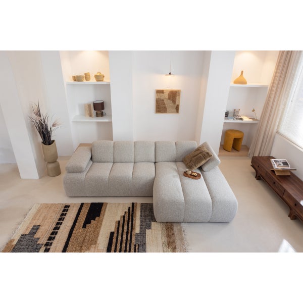 De Eekhoorn MOJO CHAISE LONGUE ELEMENT RECHTS BOUCLÉ BEIGE MELANGE