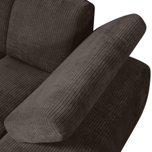 De Eekhoorn MOJO CHAISE LONGUE ELEMENT RECHTS RIBSTOF BRUIN