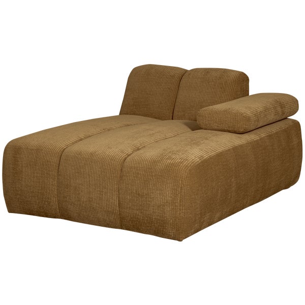 De Eekhoorn MOJO CHAISE LONGUE ELEMENT RECHTS RIBSTOF HONINGGEEL