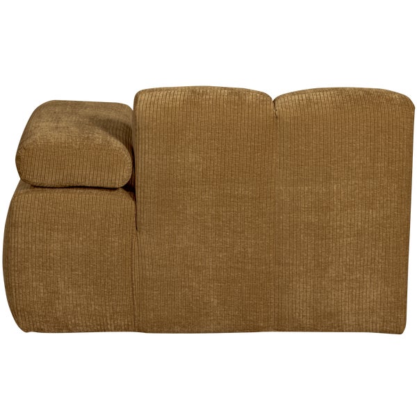 De Eekhoorn MOJO CHAISE LONGUE ELEMENT RECHTS RIBSTOF HONINGGEEL