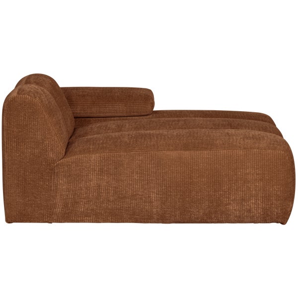 de eekhoorn MOJO CHAISE LONGUE ELEMENT RECHTS RIBSTOF ROESTBRUIN