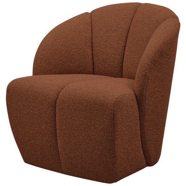 De Eekhoorn MOJO DRAAIFAUTEUIL BOUCLÉ ROESTBRUIN MELANGE