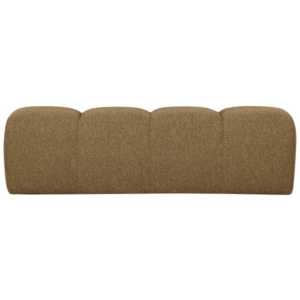 de eekhoorn MOJO EETBANKJE 164 CM BOUCLÉ GEEL/BRUIN MELANGE