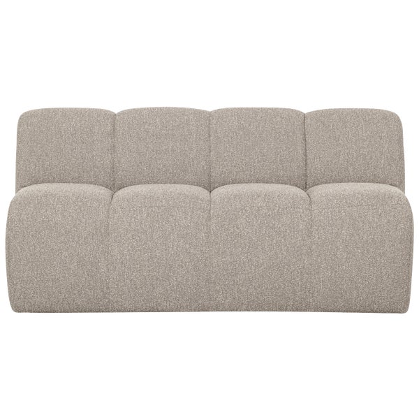 de eekhoorn MOJO EETBANKJE 164 CM MET RUGLEUNING BOUCLÉ BEIGE MELANGE