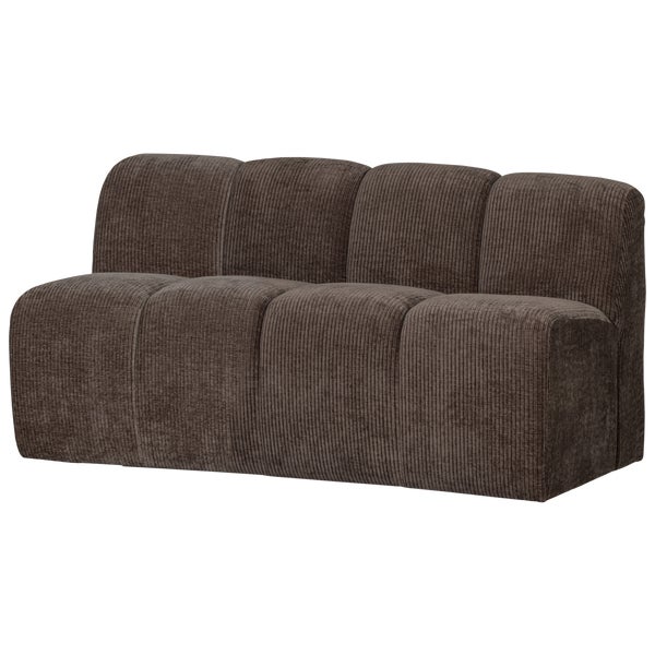 De Eekhoorn MOJO EETBANKJE 164 CM MET RUGLEUNING RIBSTOF BRUIN