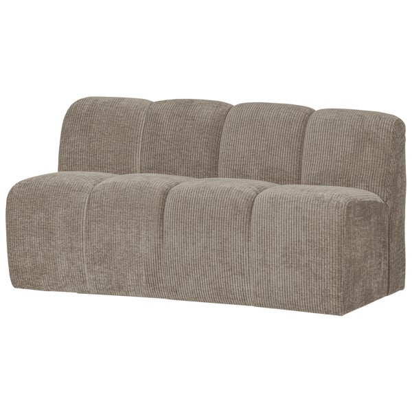 De Eekhoorn MOJO EETBANKJE 164 CM MET RUGLEUNING RIBSTOF DONKER ZAND