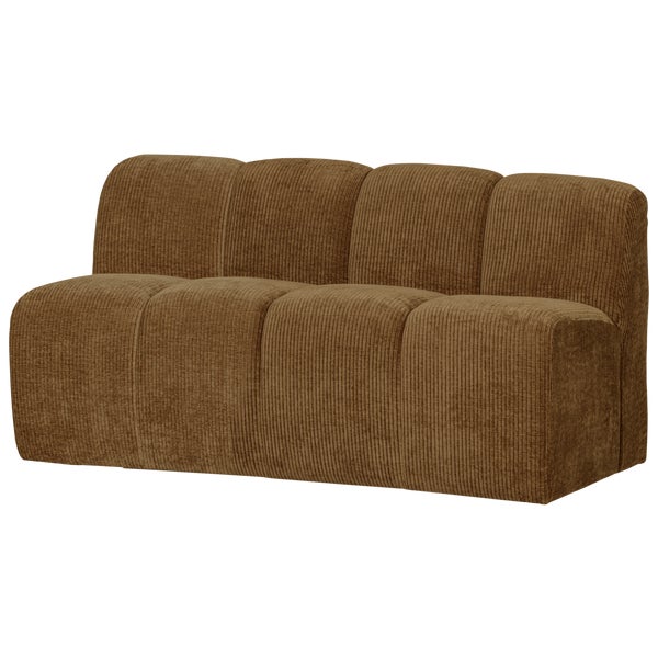 De Eekhoorn MOJO EETBANKJE 164 CM MET RUGLEUNING RIBSTOF HONINGGEEL