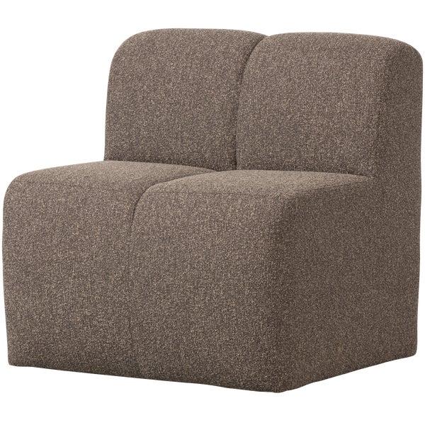 De Eekhoorn MOJO EETBANKJE 84 CM MET RUGLEUNING BOUCLÉ BRUIN MELANGE