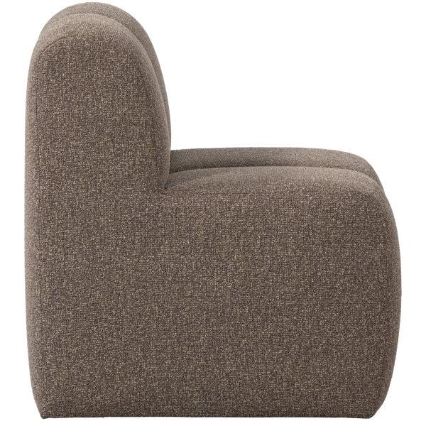 de eekhoorn MOJO EETBANKJE 84 CM MET RUGLEUNING BOUCLÉ BRUIN MELANGE