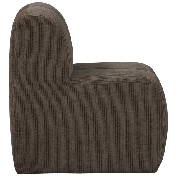 de eekhoorn MOJO EETBANKJE 84 CM MET RUGLEUNING RIBSTOF BRUIN