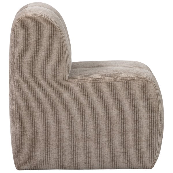 de eekhoorn MOJO EETBANKJE 84 CM MET RUGLEUNING RIBSTOF DONKERZAND