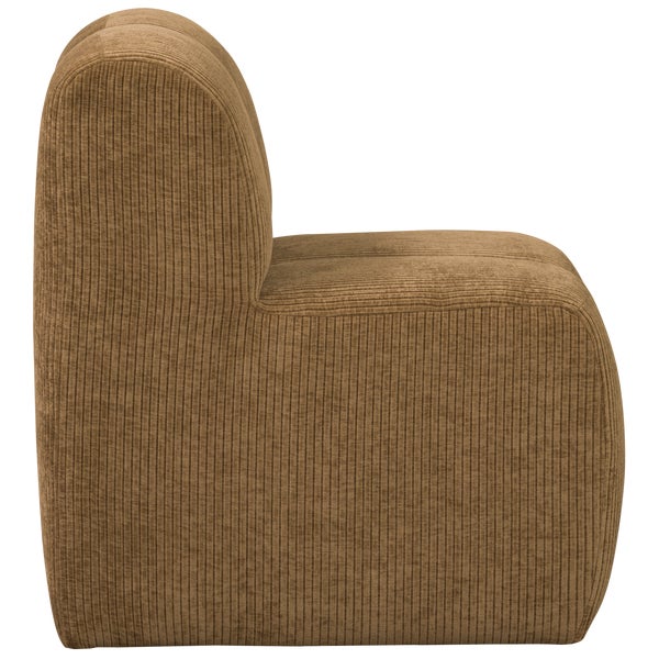 de eekhoorn MOJO EETBANKJE 84 CM MET RUGLEUNING RIBSTOF HONINGGEEL