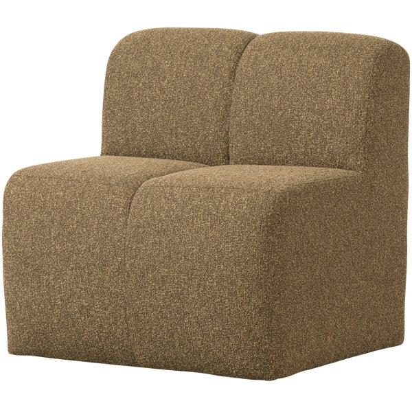 De Eekhoorn MOJO EETBANKJE 84CM MET RUGLEUNING BOUCLÉ GEEL/BRUIN MELANGE