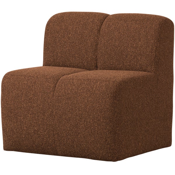 De Eekhoorn MOJO EETBANKJE 84CM MET RUGLEUNING BOUCLÉ ROESTBRUIN MELANGE